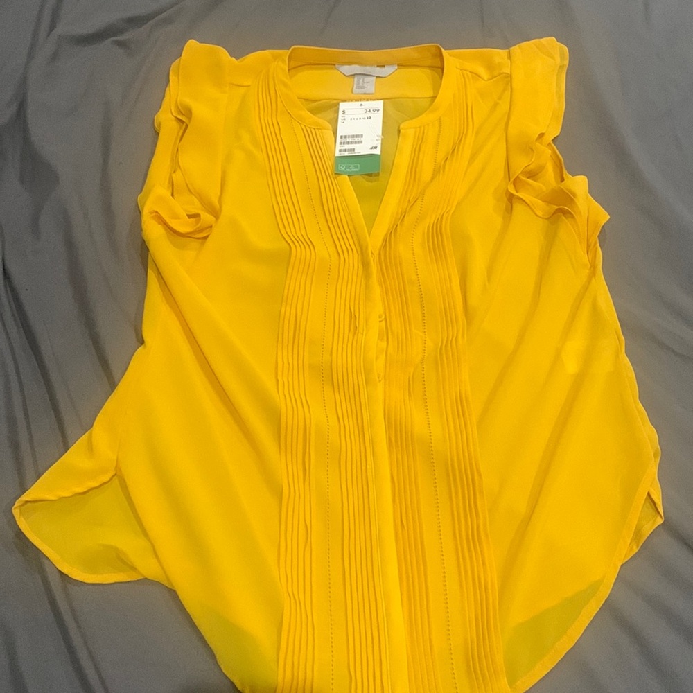 NWT Marigold Tuxedo Style Shirt